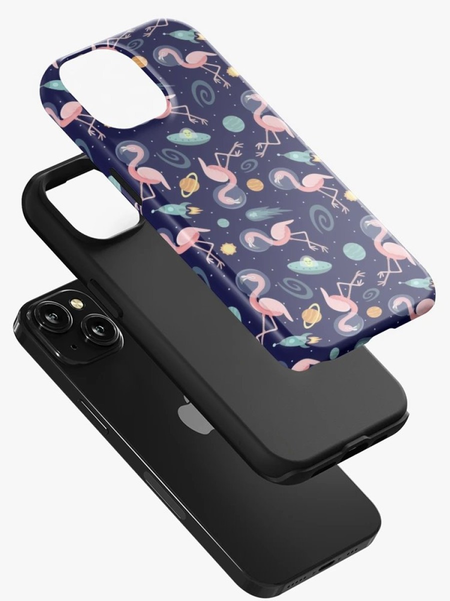 Redbubble Flamingos In Space Iphone Case New