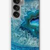 Redbubble Teal Aqua Turquoise Blue Rock Agate Mineral Crystals Pattern Samsung Galaxy Phone Case Clearance