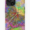 Redbubble Colorful Psychedelic Rainbow Paisley Bohemian Butterfly Iphone Case Best