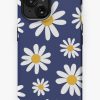 Redbubble Spring Daisies Floral Retro Pattern On Navy Blue Iphone Case Online