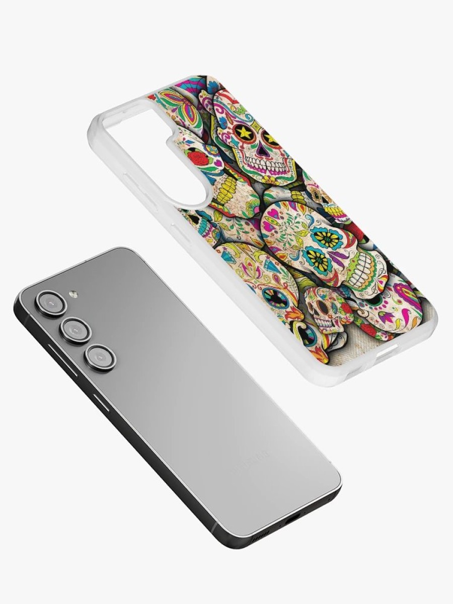 Redbubble Sugar Skull Collage Samsung Galaxy Phone Case Wholesale