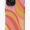 Redbubble New Groove Retro Swirl Abstract Pattern Pink Orange Yellow Iphone Case New