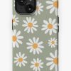 Redbubble Spring Daisies Floral Retro Pattern On Sage Green Iphone Case Wholesale