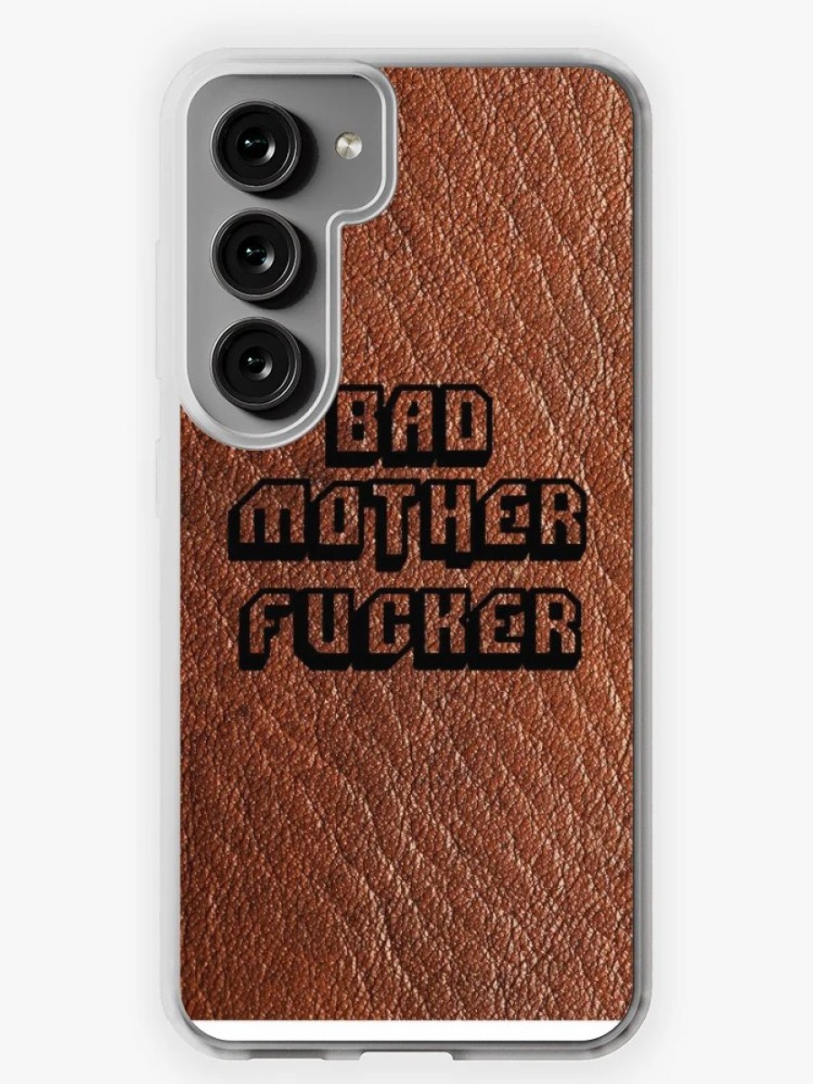 Redbubble Bad Motherfucker Leather - Pulp Fiction Samsung Galaxy Phone Case Wholesale