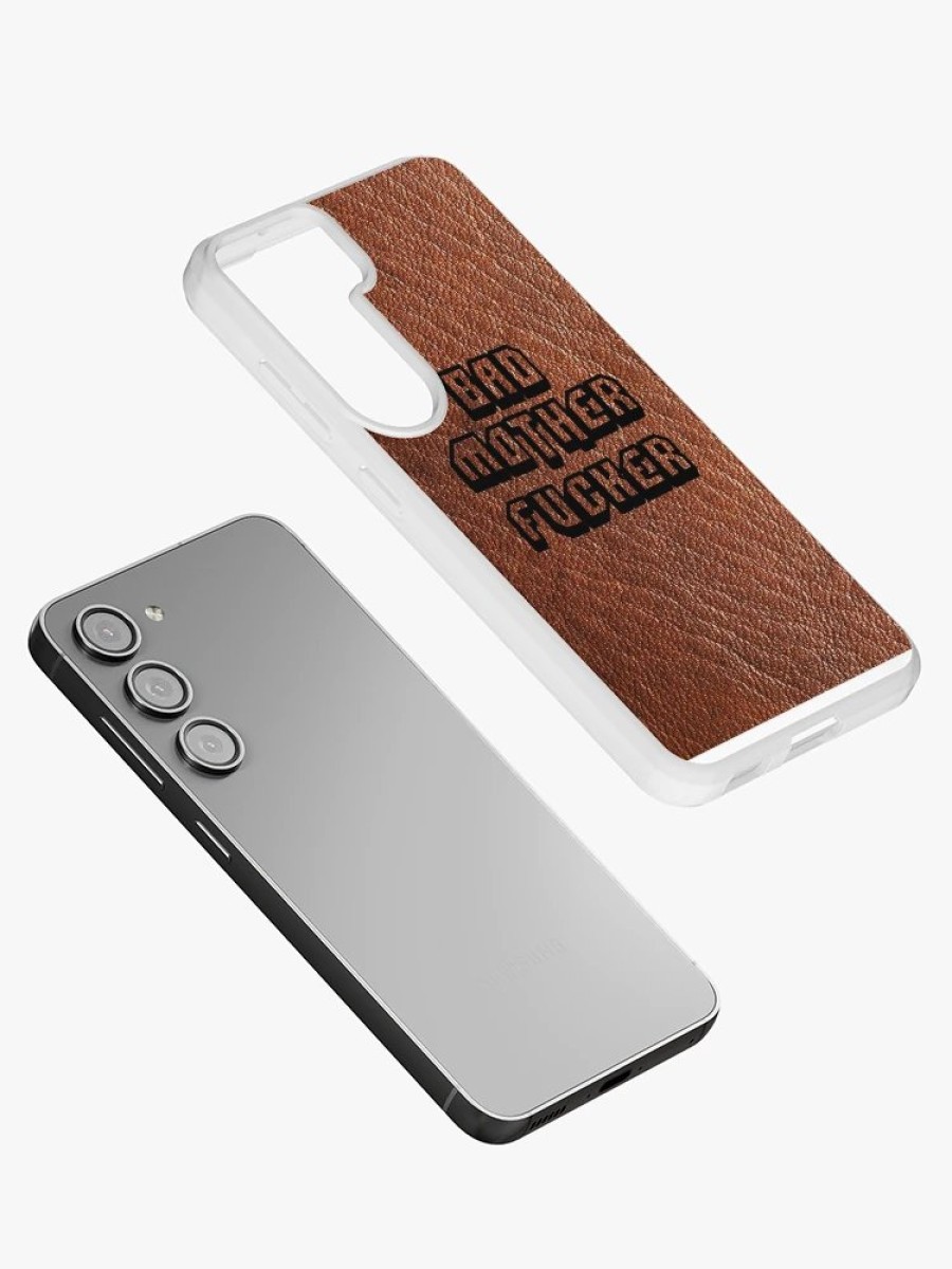 Redbubble Bad Motherfucker Leather - Pulp Fiction Samsung Galaxy Phone Case Wholesale