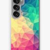 Redbubble Abstract Polygon Multi Color Cubism Low Poly Triangle Pride / Lgbt Design Samsung Galaxy Phone Case New