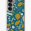 Redbubble Fall Foliage In Gold + Blue Samsung Galaxy Phone Case Hot