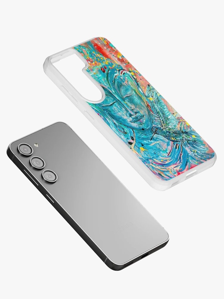 Redbubble Blue Buddha Charm Painting Samsung Galaxy Phone Case Clearance