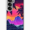 Redbubble 80S Vaprwave Rocks And Palm Trees Design Samsung Galaxy Phone Case Hot