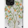 Redbubble Graceful Cranes In Chinoiserie Orange Orchard Iphone Case Online