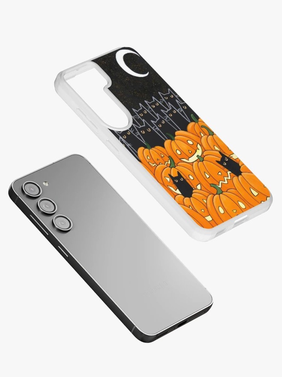 Redbubble Black Cats And Jack-O-Lanterns Samsung Galaxy Phone Case Wholesale