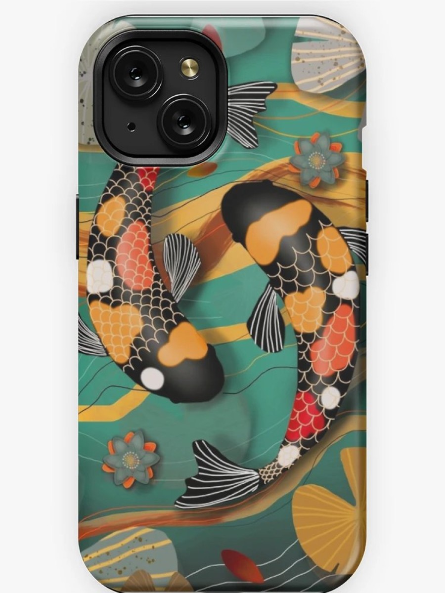 Redbubble Koi Watergarden Jade Iphone Case Hot