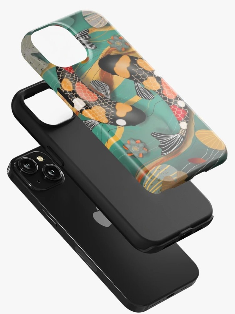 Redbubble Koi Watergarden Jade Iphone Case Hot