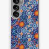 Redbubble Authentic Aboriginal Art - The Journey Blue Samsung Galaxy Phone Case Hot