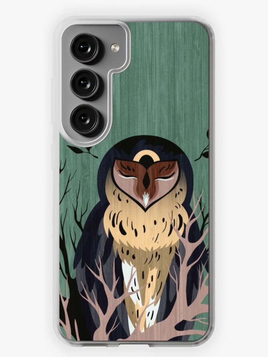 Redbubble Wooden Owl Samsung Galaxy Phone Case Clearance