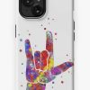 Redbubble I Love You Asl Sign Language, Watercolor Sign Language, I Love You American Sign Language Iphone Case Hot