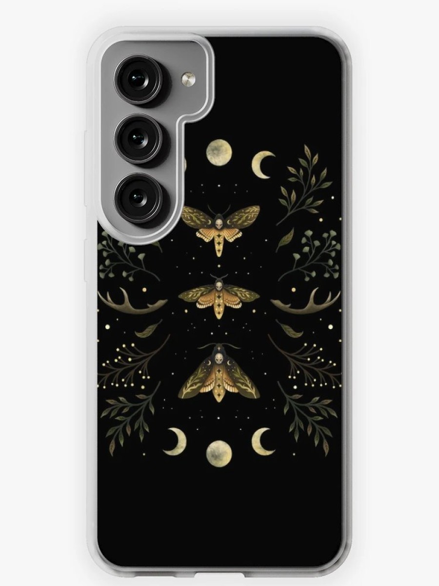 Redbubble Death Head Moths Night Samsung Galaxy Phone Case New