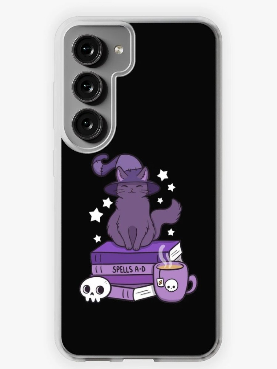 Redbubble Feline Familiar 02 // Black | Nikury Samsung Galaxy Phone Case Best