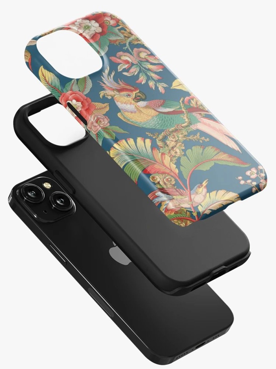 Redbubble Antique French Chinoiserie In Blue Iphone Case New