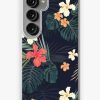 Redbubble Dark Tropical Flowers Samsung Galaxy Phone Case Wholesale