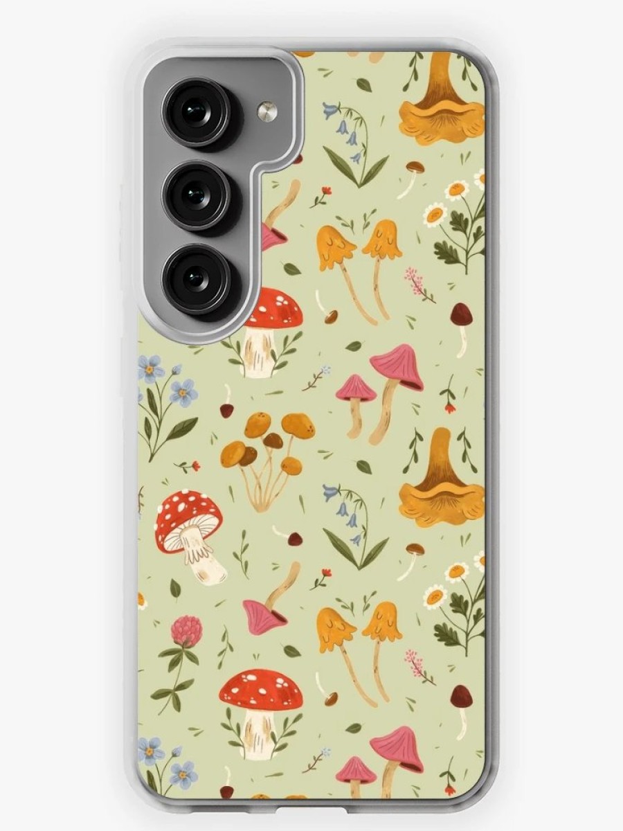 Redbubble Mushrooms And Wildflowers Samsung Galaxy Phone Case Wholesale